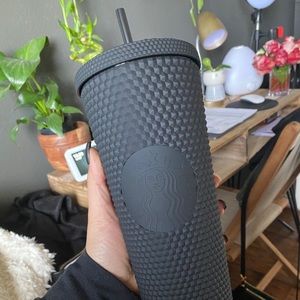 Black Matte 2020 studded Starbucks Tumbler